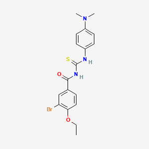 molecular formula C18H20BrN3O2S B3679991 3-bromo-N-{[4-(dimethylamino)phenyl]carbamothioyl}-4-ethoxybenzamide 