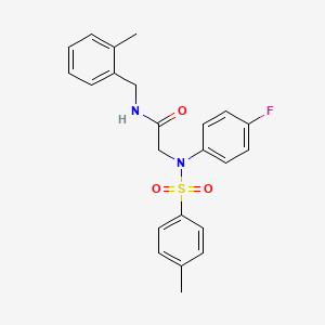 molecular formula C23H23FN2O3S B3679996 N~2~-(4-fluorophenyl)-N~1~-(2-methylbenzyl)-N~2~-[(4-methylphenyl)sulfonyl]glycinamide 