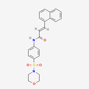 molecular formula C23H22N2O4S B3680015 N-[4-(4-morpholinylsulfonyl)phenyl]-3-(1-naphthyl)acrylamide 