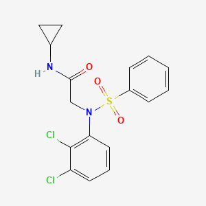 molecular formula C17H16Cl2N2O3S B3680087 N~1~-cyclopropyl-N~2~-(2,3-dichlorophenyl)-N~2~-(phenylsulfonyl)glycinamide 
