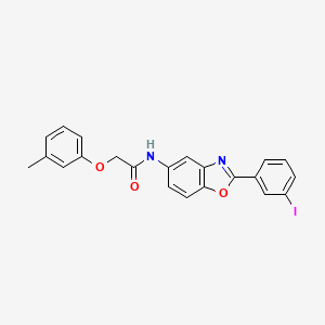 molecular formula C22H17IN2O3 B3680095 N-[2-(3-iodophenyl)-1,3-benzoxazol-5-yl]-2-(3-methylphenoxy)acetamide 