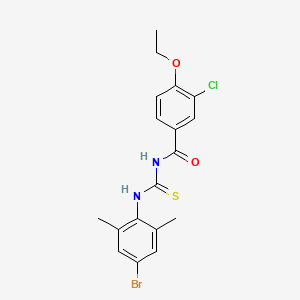 molecular formula C18H18BrClN2O2S B3680187 N-[(4-bromo-2,6-dimethylphenyl)carbamothioyl]-3-chloro-4-ethoxybenzamide 