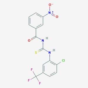 molecular formula C15H9ClF3N3O3S B3680902 N-({[2-chloro-5-(trifluoromethyl)phenyl]amino}carbonothioyl)-3-nitrobenzamide 