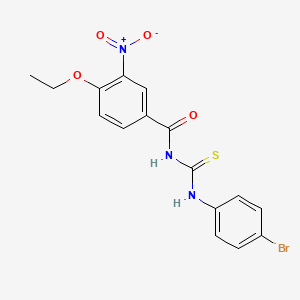 molecular formula C16H14BrN3O4S B3680917 N-[(4-bromophenyl)carbamothioyl]-4-ethoxy-3-nitrobenzamide 