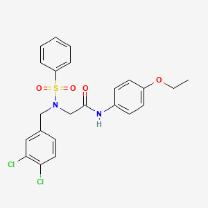 molecular formula C23H22Cl2N2O4S B3681466 N~2~-(3,4-dichlorobenzyl)-N-(4-ethoxyphenyl)-N~2~-(phenylsulfonyl)glycinamide 