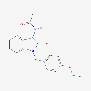 N-{1-[(4-ethoxyphenyl)methyl]-7-methyl-2-oxo-2,3-dihydro-1H-indol-3-yl}acetamide