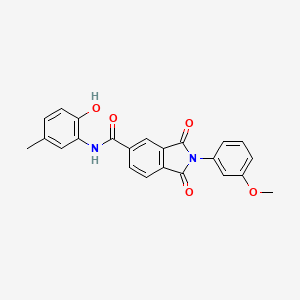 molecular formula C23H18N2O5 B3681795 N-(2-hydroxy-5-methylphenyl)-2-(3-methoxyphenyl)-1,3-dioxo-2,3-dihydro-1H-isoindole-5-carboxamide 