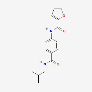 molecular formula C16H18N2O3 B3681883 N-{4-[(2-methylpropyl)carbamoyl]phenyl}furan-2-carboxamide 