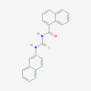 molecular formula C22H16N2OS B3682017 N-(naphthalen-2-ylcarbamothioyl)naphthalene-1-carboxamide 