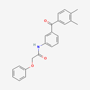 molecular formula C23H21NO3 B3682078 N-[3-(3,4-dimethylbenzoyl)phenyl]-2-phenoxyacetamide 