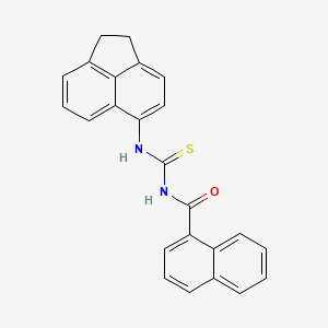molecular formula C24H18N2OS B3682086 N-[(1,2-dihydro-5-acenaphthylenylamino)carbonothioyl]-1-naphthamide 