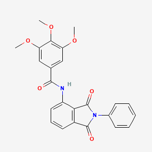 molecular formula C24H20N2O6 B3682144 N-(1,3-dioxo-2-phenyl-2,3-dihydro-1H-isoindol-4-yl)-3,4,5-trimethoxybenzamide 