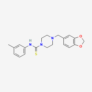 molecular formula C20H23N3O2S B3682153 4-(1,3-benzodioxol-5-ylmethyl)-N-(3-methylphenyl)piperazine-1-carbothioamide CAS No. 6514-84-7