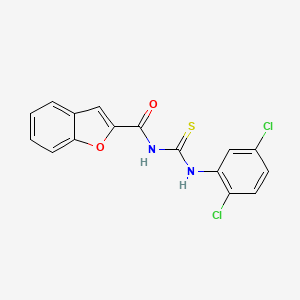 molecular formula C16H10Cl2N2O2S B3682173 N-[(2,5-dichlorophenyl)carbamothioyl]-1-benzofuran-2-carboxamide 