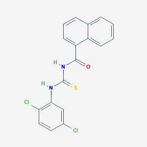 molecular formula C18H12Cl2N2OS B3682328 N-[(2,5-dichlorophenyl)carbamothioyl]naphthalene-1-carboxamide 