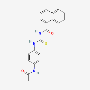 molecular formula C20H17N3O2S B3682469 N-{[4-(acetylamino)phenyl]carbamothioyl}naphthalene-1-carboxamide 