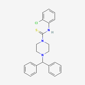 molecular formula C24H24ClN3S B3682628 N-(2-chlorophenyl)-4-(diphenylmethyl)piperazine-1-carbothioamide 