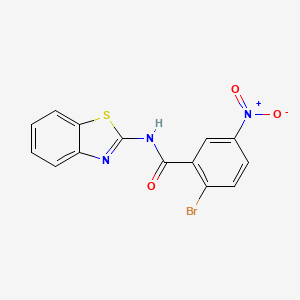 molecular formula C14H8BrN3O3S B3682936 N-(1,3-benzothiazol-2-yl)-2-bromo-5-nitrobenzamide 