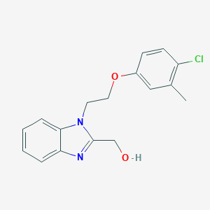molecular formula C17H17ClN2O2 B368316 (1-(2-(4-chloro-3-methylphenoxy)ethyl)-1H-benzimidazol-2-yl)methanol CAS No. 853752-68-8