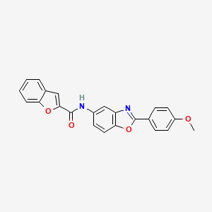 molecular formula C23H16N2O4 B3683464 N-[2-(4-methoxyphenyl)-1,3-benzoxazol-5-yl]-1-benzofuran-2-carboxamide 
