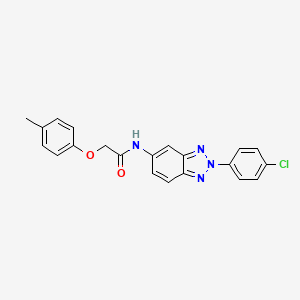 molecular formula C21H17ClN4O2 B3683538 N-[2-(4-chlorophenyl)-2H-benzotriazol-5-yl]-2-(4-methylphenoxy)acetamide 