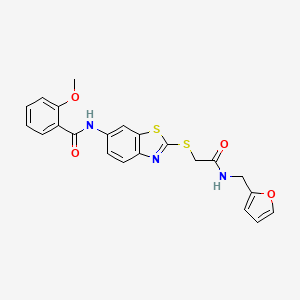 molecular formula C22H19N3O4S2 B3683585 N-[2-({2-[(2-furylmethyl)amino]-2-oxoethyl}thio)-1,3-benzothiazol-6-yl]-2-methoxybenzamide 