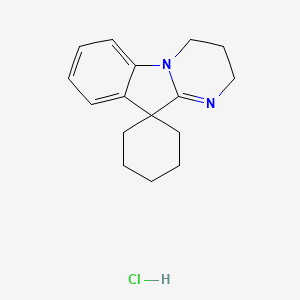 molecular formula C16H21ClN2 B3683634 spiro[3,4-dihydro-2H-pyrimido[1,2-a]indole-10,1'-cyclohexane];hydrochloride 