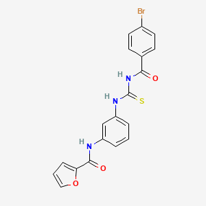 molecular formula C19H14BrN3O3S B3683797 N-[3-({[(4-bromobenzoyl)amino]carbonothioyl}amino)phenyl]-2-furamide 