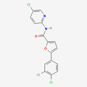 molecular formula C16H9Cl3N2O2 B3683823 N-(5-chloro-2-pyridinyl)-5-(3,4-dichlorophenyl)-2-furamide 