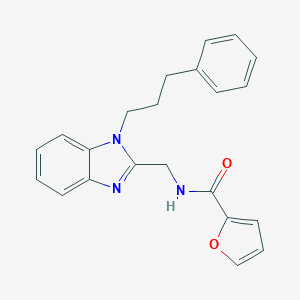 molecular formula C22H21N3O2 B368402 N-{[1-(3-phenylpropyl)-1H-1,3-benzodiazol-2-yl]methyl}furan-2-carboxamide CAS No. 920116-90-1