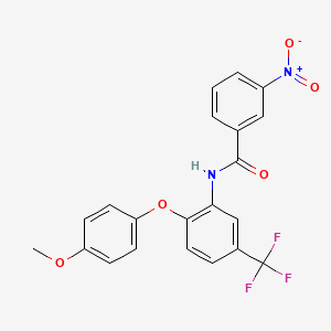molecular formula C21H15F3N2O5 B3684087 N-[2-(4-methoxyphenoxy)-5-(trifluoromethyl)phenyl]-3-nitrobenzamide 