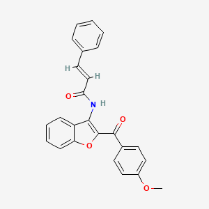 molecular formula C25H19NO4 B3684164 N-[2-(4-methoxybenzoyl)-1-benzofuran-3-yl]-3-phenylacrylamide 