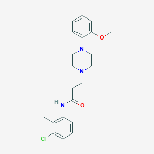 molecular formula C21H26ClN3O2 B3684986 N-(3-chloro-2-methylphenyl)-3-[4-(2-methoxyphenyl)piperazin-1-yl]propanamide 