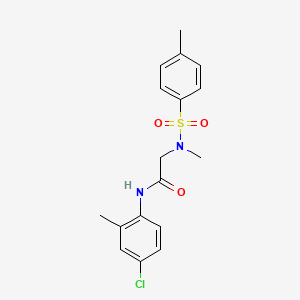 molecular formula C17H19ClN2O3S B3685449 N-(4-chloro-2-methylphenyl)-N~2~-methyl-N~2~-[(4-methylphenyl)sulfonyl]glycinamide 