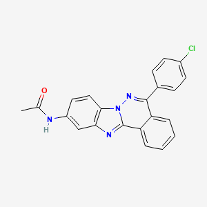 molecular formula C22H15ClN4O B3685678 N-[5-(4-chlorophenyl)benzimidazo[2,1-a]phthalazin-10-yl]acetamide 