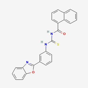molecular formula C25H17N3O2S B3685710 N-[[3-(1,3-benzoxazol-2-yl)phenyl]carbamothioyl]naphthalene-1-carboxamide 