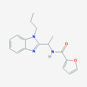 molecular formula C17H19N3O2 B368574 2-furyl-N-[(1-propylbenzimidazol-2-yl)ethyl]carboxamide CAS No. 919972-89-7