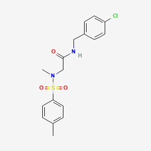 molecular formula C17H19ClN2O3S B3685742 N-(4-chlorobenzyl)-N~2~-methyl-N~2~-[(4-methylphenyl)sulfonyl]glycinamide 