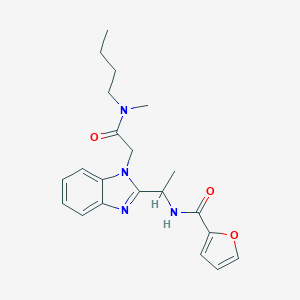 molecular formula C21H26N4O3 B368577 N-butyl-2-{2-[(2-furylcarbonylamino)ethyl]benzimidazolyl}-N-methylacetamide CAS No. 919973-60-7