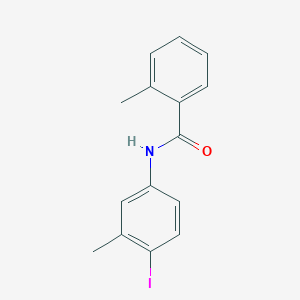 molecular formula C15H14INO B3685785 N-(4-iodo-3-methylphenyl)-2-methylbenzamide 