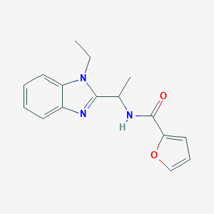 molecular formula C16H17N3O2 B368580 N-[(1-ethylbenzimidazol-2-yl)ethyl]-2-furylcarboxamide CAS No. 919972-83-1