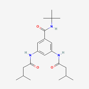 molecular formula C21H33N3O3 B3685861 N-t-butyl-3,5-bis-(3-methylbutyrylamino)-benzamide CAS No. 6562-42-1