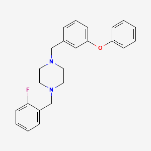 molecular formula C24H25FN2O B3685878 1-(2-fluorobenzyl)-4-(3-phenoxybenzyl)piperazine 