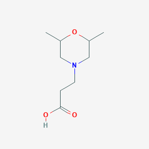 molecular formula C9H17NO3 B036859 3-[顺式-2,6-二甲基-4-吗啉基]丙酸 CAS No. 1212364-37-8