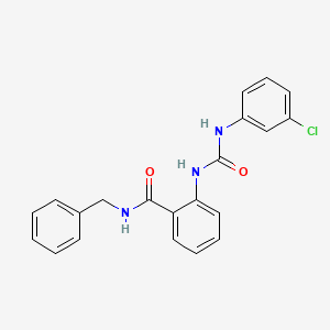 molecular formula C21H18ClN3O2 B3685925 N~1~-BENZYL-2-{[(3-CHLOROANILINO)CARBONYL]AMINO}BENZAMIDE 