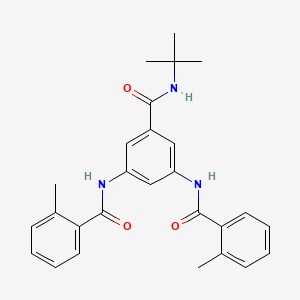 molecular formula C27H29N3O3 B3685934 N-(tert-butyl)-3,5-bis[(2-methylbenzoyl)amino]benzamide 