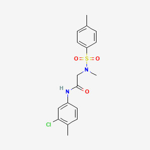 molecular formula C17H19ClN2O3S B3685951 N-(3-chloro-4-methylphenyl)-N~2~-methyl-N~2~-[(4-methylphenyl)sulfonyl]glycinamide 