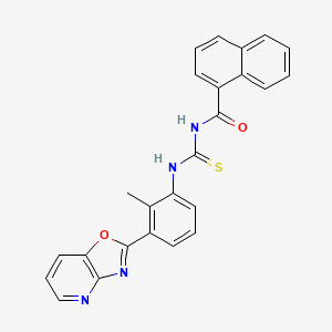 molecular formula C25H18N4O2S B3685959 N-{[2-methyl-3-([1,3]oxazolo[4,5-b]pyridin-2-yl)phenyl]carbamothioyl}naphthalene-1-carboxamide 