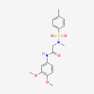 molecular formula C18H22N2O5S B3685966 N-(3,4-dimethoxyphenyl)-N~2~-methyl-N~2~-[(4-methylphenyl)sulfonyl]glycinamide 