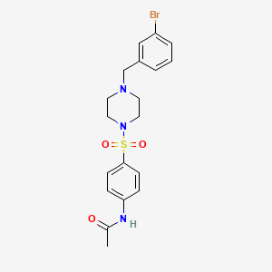 molecular formula C19H22BrN3O3S B3685985 N~1~-(4-{[4-(3-BROMOBENZYL)PIPERAZINO]SULFONYL}PHENYL)ACETAMIDE 